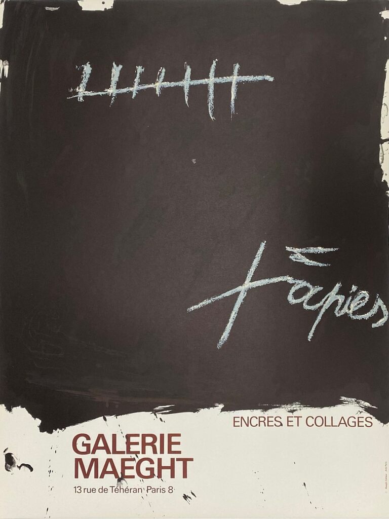 Encre et collages by Antoni Tàpies, 1968