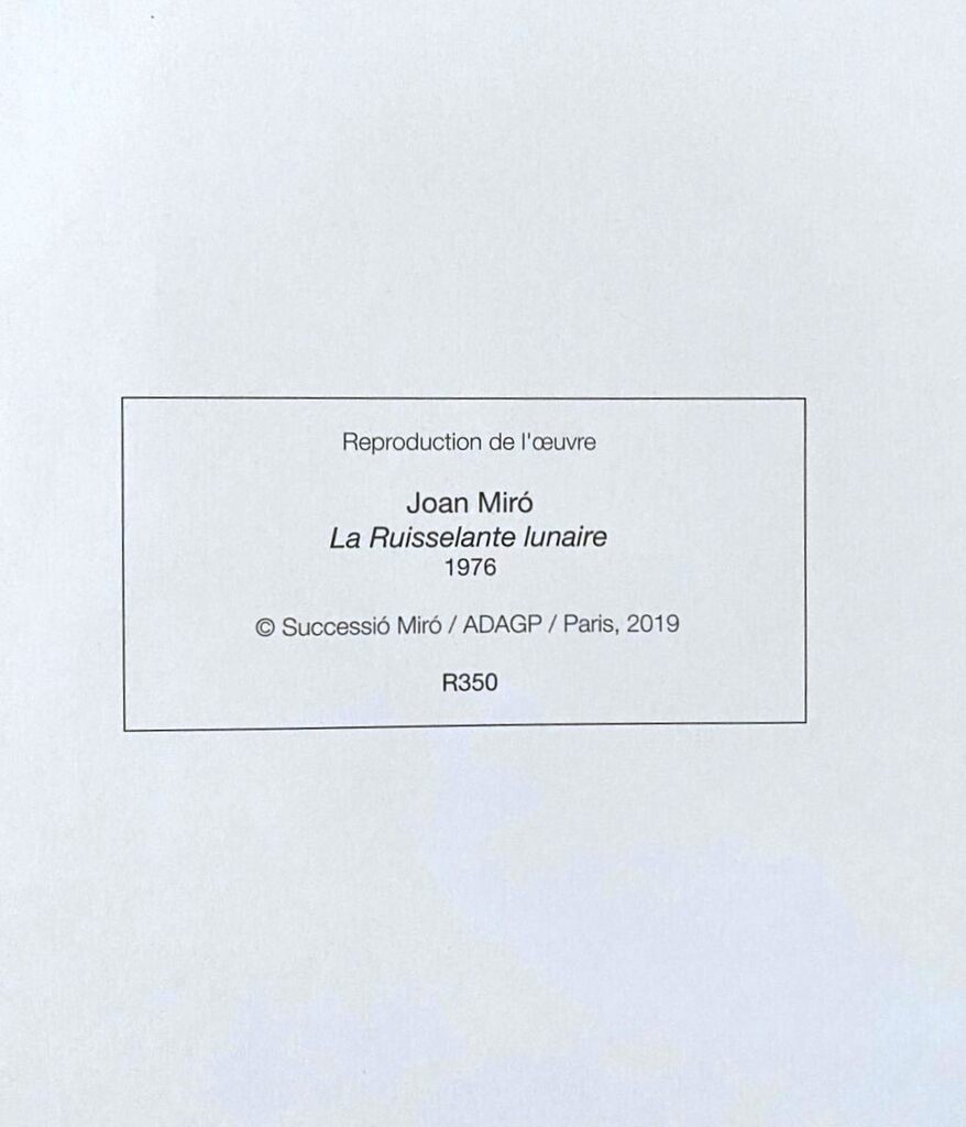 La Ruisselante Lunaire de Joan Miró, vers 2010 (vue 2)