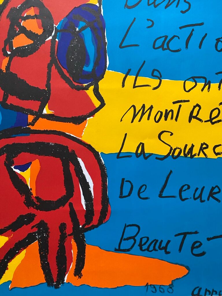 Dans l'action ils ont montré la source de leur beauté de Karel Appel, 1968 (vue 2)