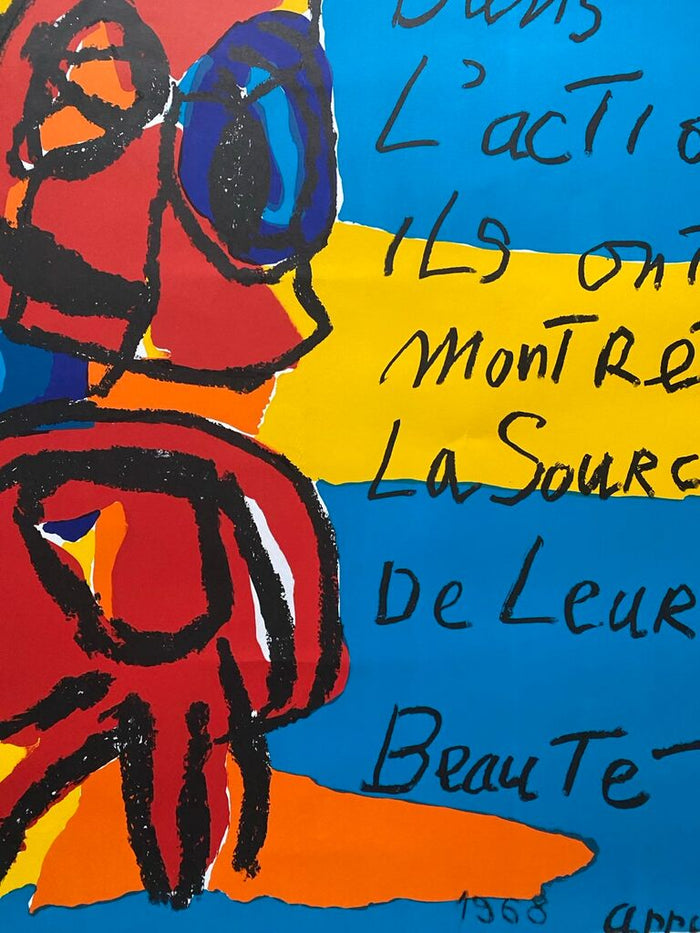Dans l'action ils ont montré la source de leur beauté de Karel Appel, 1968 (vue 2)