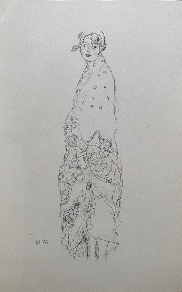Robed Standing Lady by Gustav Klimt, 1922 (view 2)