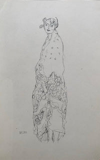 Robed Standing Lady by Gustav Klimt, 1922 (view 2)
