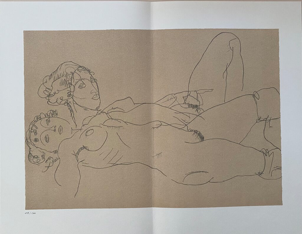 Two Reclining Nude Girls by Egon Schiele, 2007