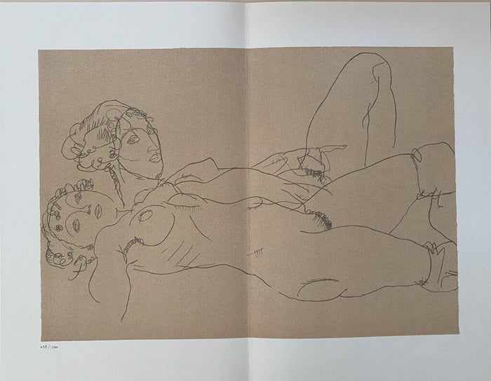 Two Reclining Nude Girls by Egon Schiele, 2007