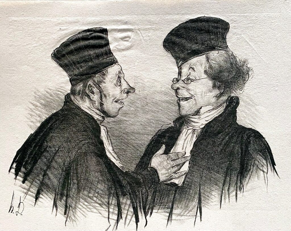 Court Scene by Honoré Daumier, 1918