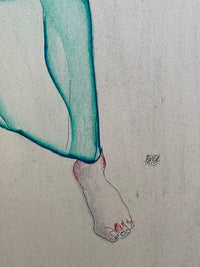 Standing Female Nude from the Waist Down with Green Garment by Egon Schiele, 2007 (view 2)