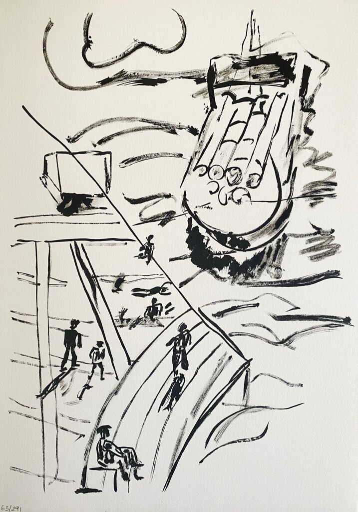 Les péniches by Fernand Léger, 1960