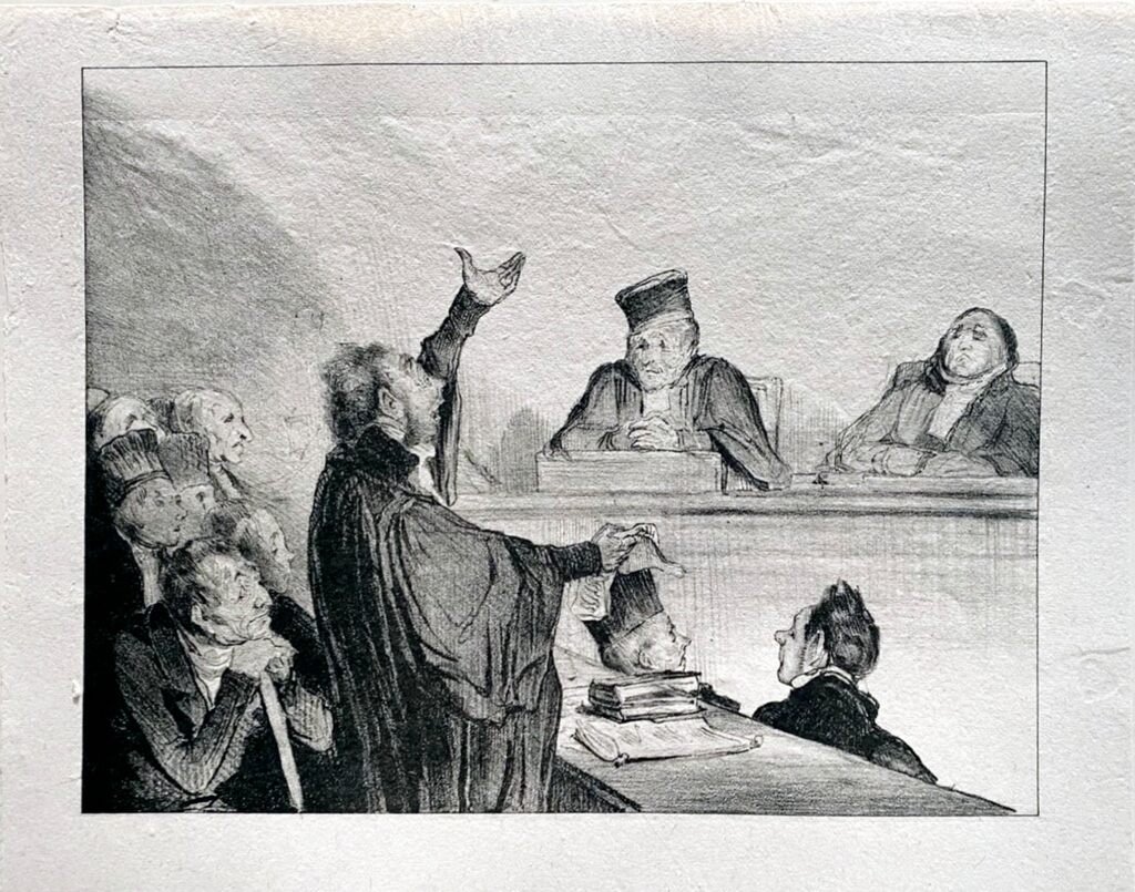 Court Scene by Honoré Daumier, 1918