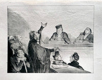 Court Scene by Honoré Daumier, 1918