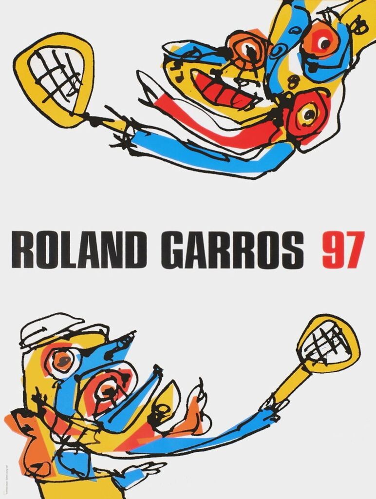 Roland-Garros Official Poster d'Antonio Saura, 1997