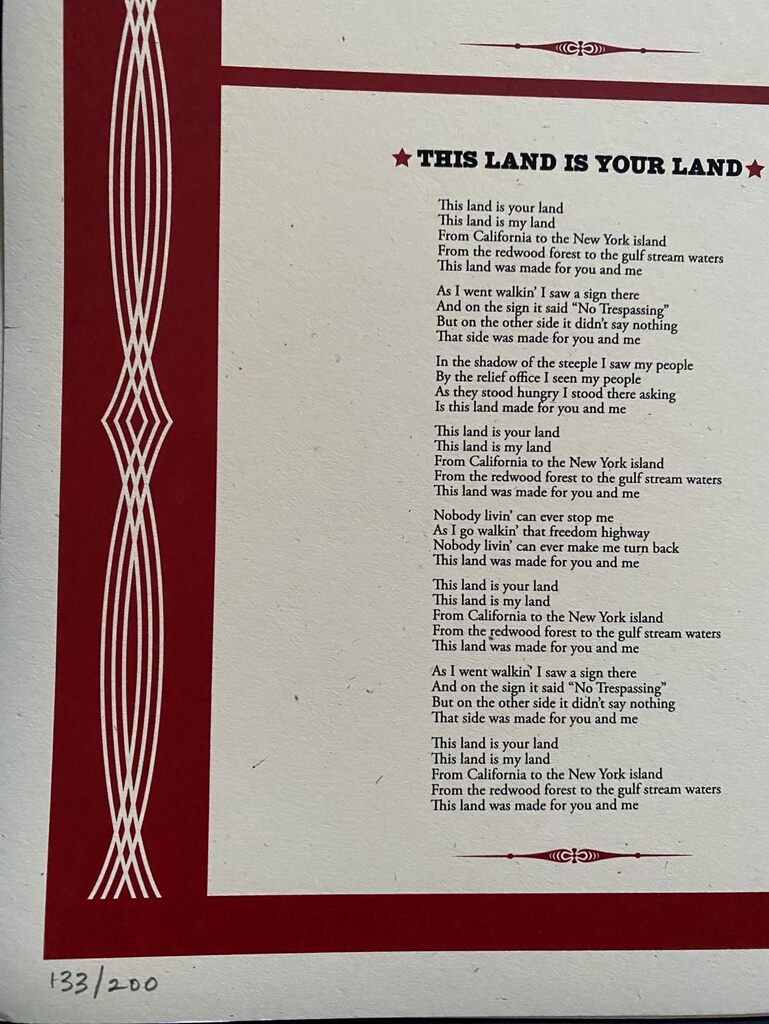 Americana Lyrics by Shepard Fairey, 2012 (view 4)