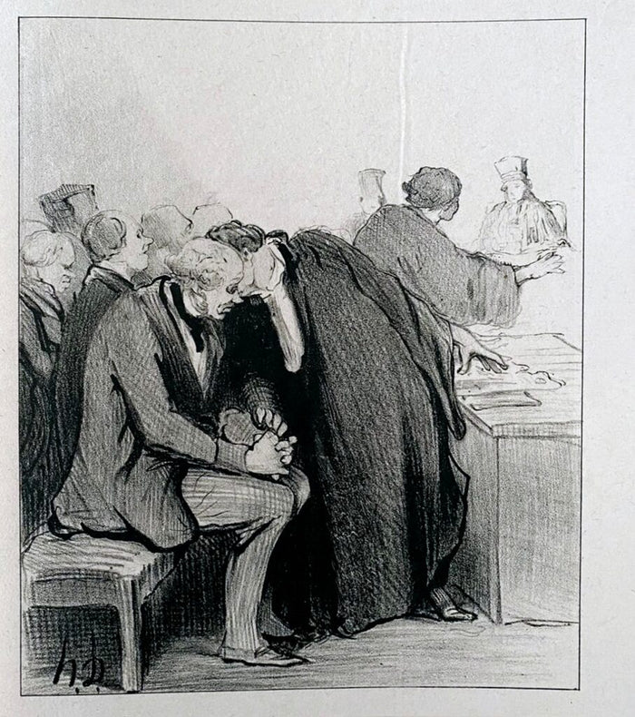 Court Scene de Honoré Daumier, 1918