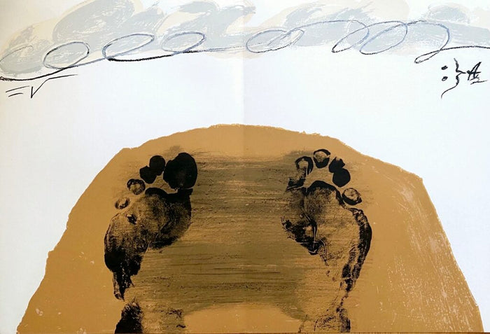 Deux pieds sur ocre d'Antoni Tàpies, 1972