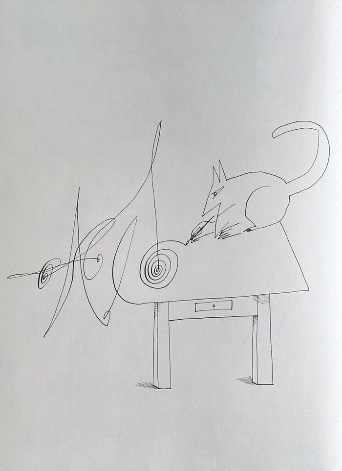 Writing a letter by Saul Steinberg, 1966