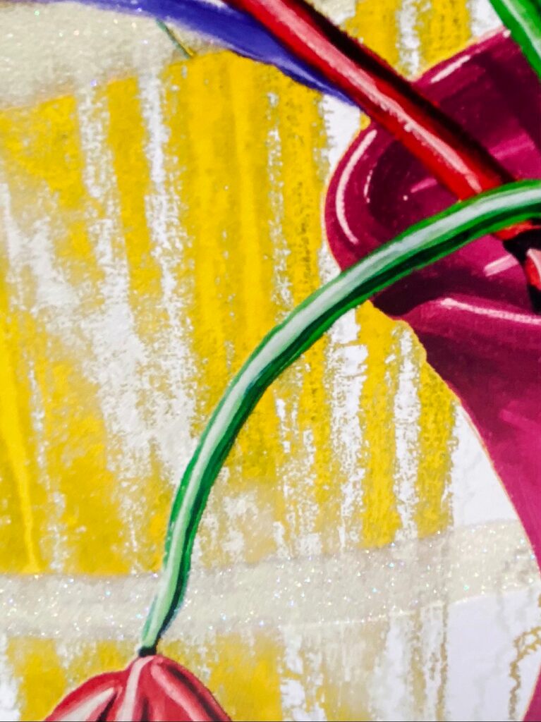 Flores Yellow by Kenny Scharf, 2020 (view 2)