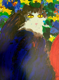 Three Cats by Walasse Ting 丁雄泉, c. 1990 (view 3)