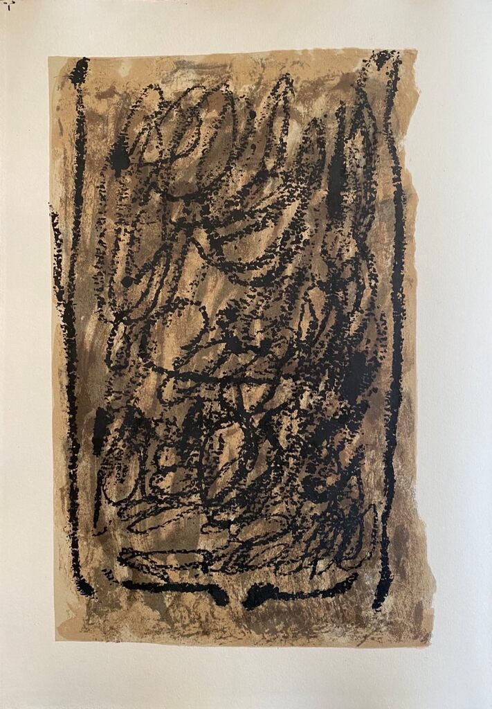 Prometo ne enraonar més a la classe by Antoni Tàpies, 1963