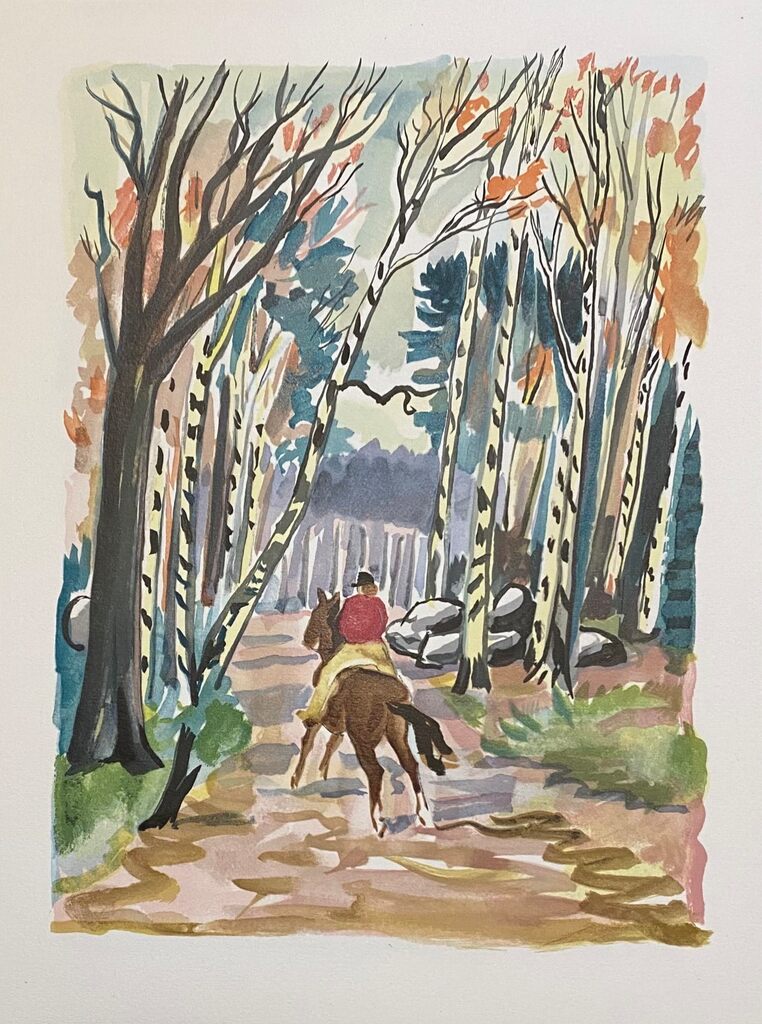 L'écuyère en automne by Yves Brayer, 1990