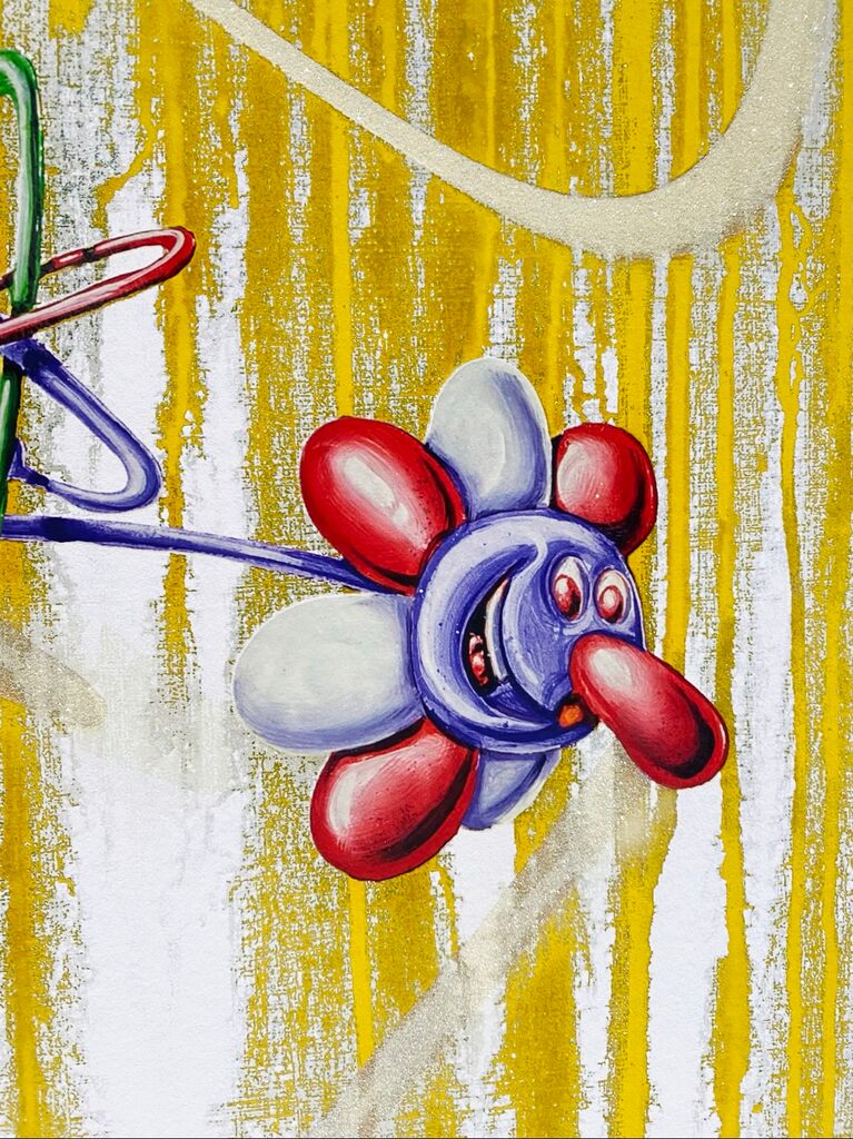 Flores Yellow by Kenny Scharf, 2020 (view 4)