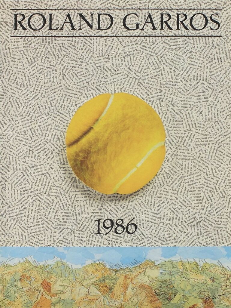 Roland-Garros Official Poster de Jiří Kolář, 1986