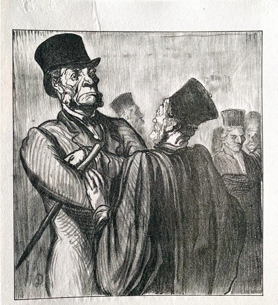 Court Scene by Honoré Daumier, 1918