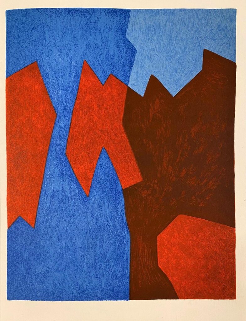 Composition rouge et bleue de Serge Poliakoff, 1975