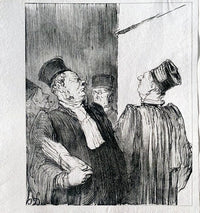 Court Scene by Honoré Daumier, 1918