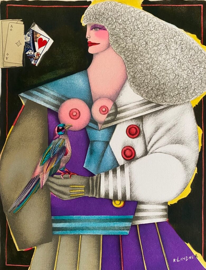 Woman with Bird by Richard Lindner, 1974