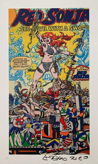 Hommage à Fernand Léger (Red Sonja) d'Erró, 2023 (vue 2)