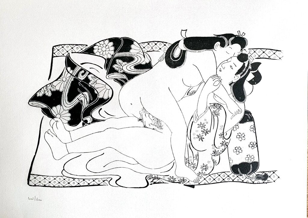 Japanese Shunga by Sugimura Jihei, 1961