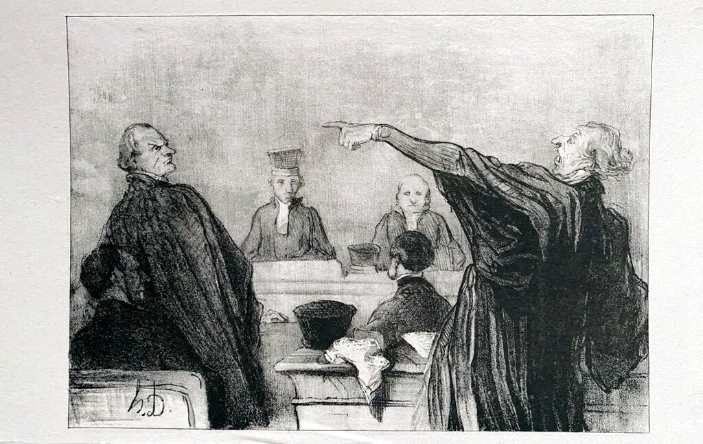 Court Scene by Honoré Daumier, 1918