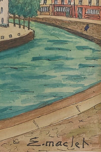 Canal Saint-Martin, Paris by Élisée Maclet, c. 1950 (view 2)