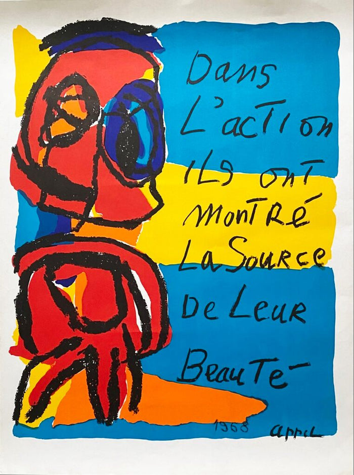 Dans l'action ils ont montré la source de leur beauté de Karel Appel, 1968