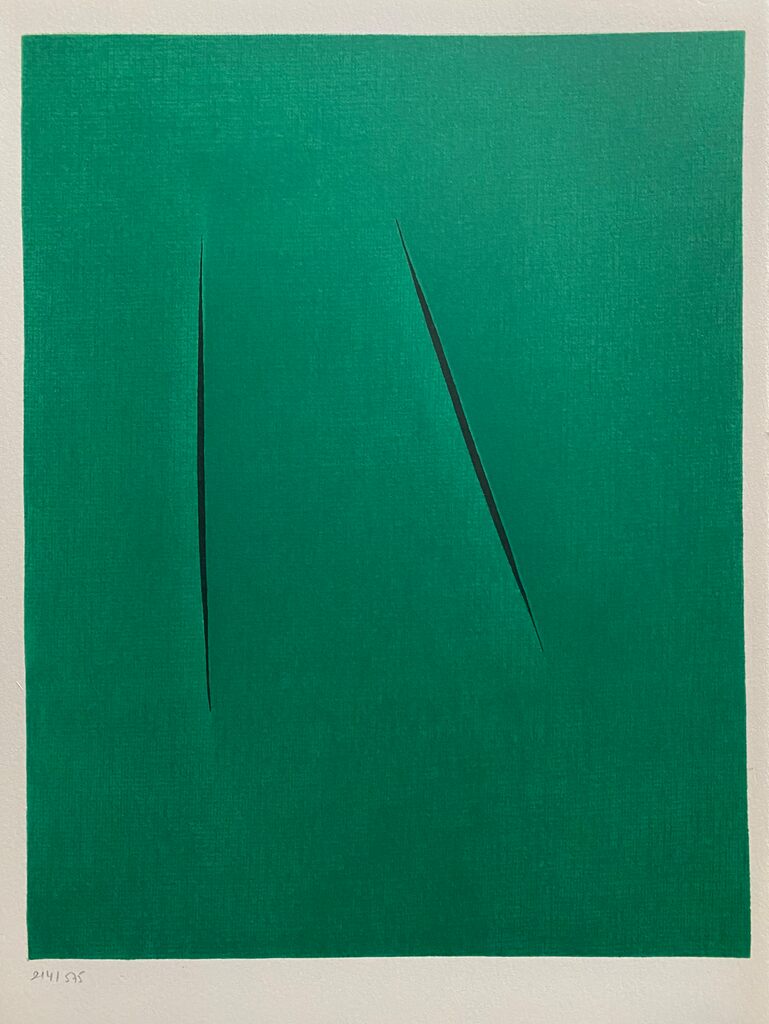 Concetto Spaziale, Hommage à San Lazzaro de Lucio Fontana, 1975