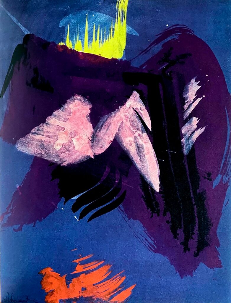 Gouache by Gérard Schneider, 1967