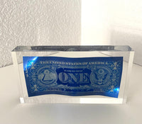 One dollar Blue inclusion by Karl Lagasse, 2026 (view 2)