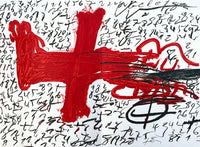 Jambes et chiffres by Antoni Tàpies, 1984