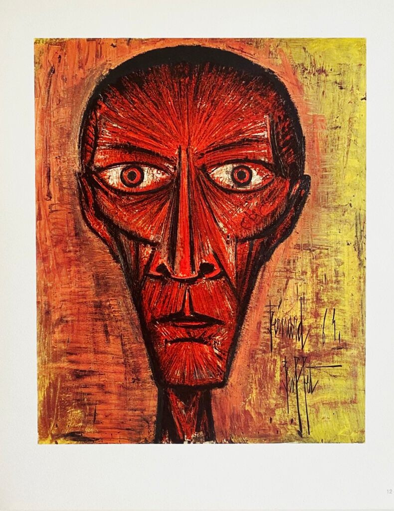 Tête by Bernard Buffet, 1966