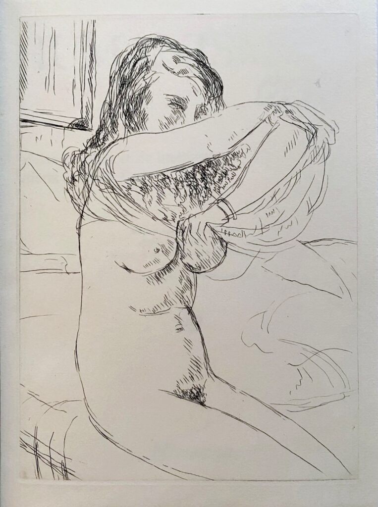 Femme enlevant sa chemise by André Dunoyer de Segonzac, 1968