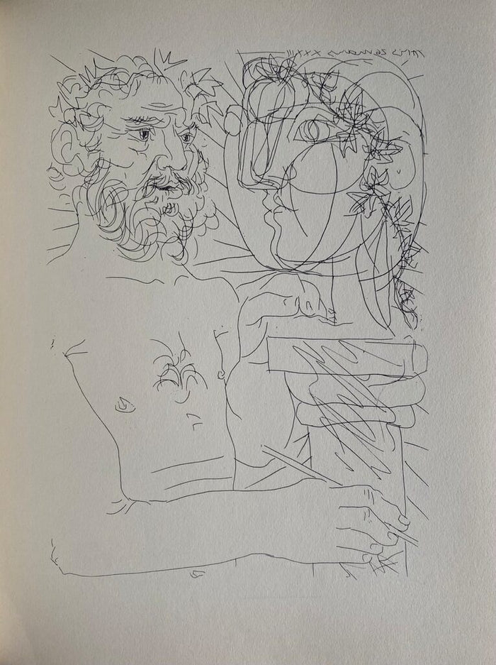 Vieux sculpteur au travail II de Pablo Picasso, 1956