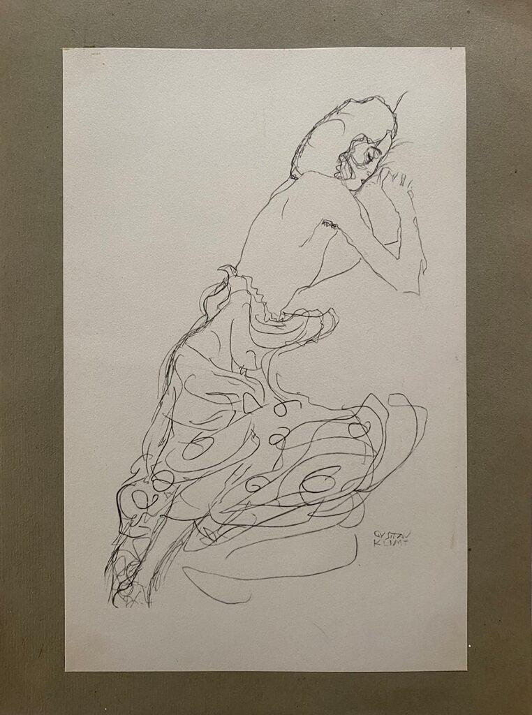 Reclining nude de Gustav Klimt, 1922