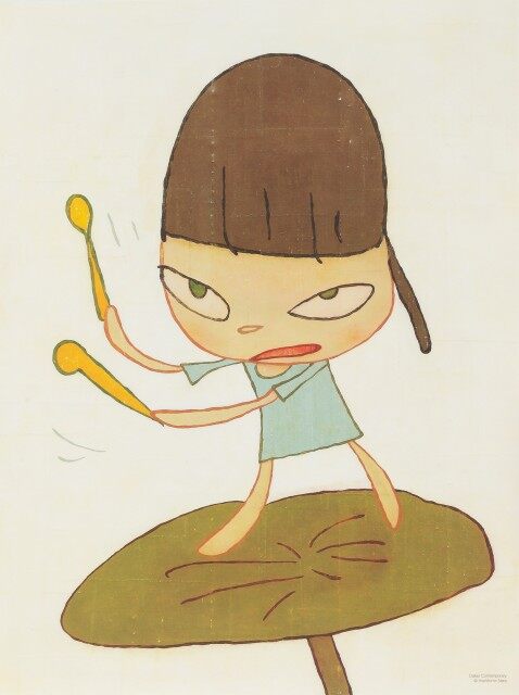 Marching On A Butterbur Leaf d'Yoshitomo Nara, 2019