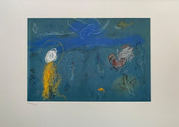 Adam et Eve chassés du paradis N°6 & Noé et l'Arc-en-ciel N°9 de Marc Chagall, 1986