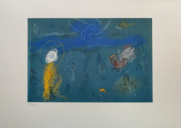 Adam et Eve chassés du paradis N°6 & Noé et l'Arc-en-ciel N°9 de Marc Chagall, 1986