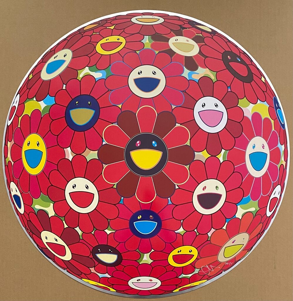 Red Flower Ball (3D) by Takashi Murakami, 2013