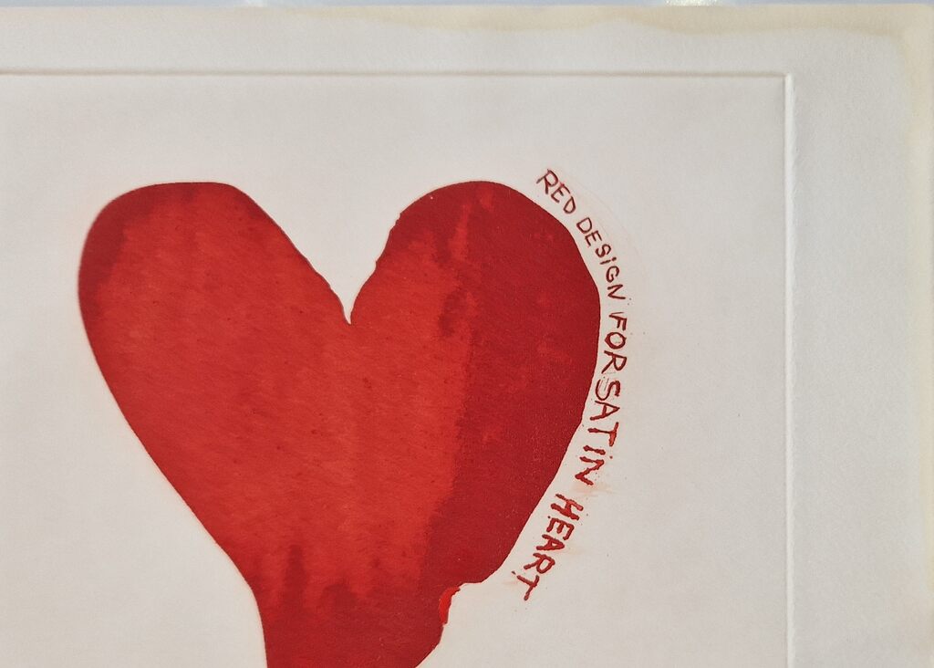 Red Design for Satin Heart de Jim Dine, 1968 (vue 2)
