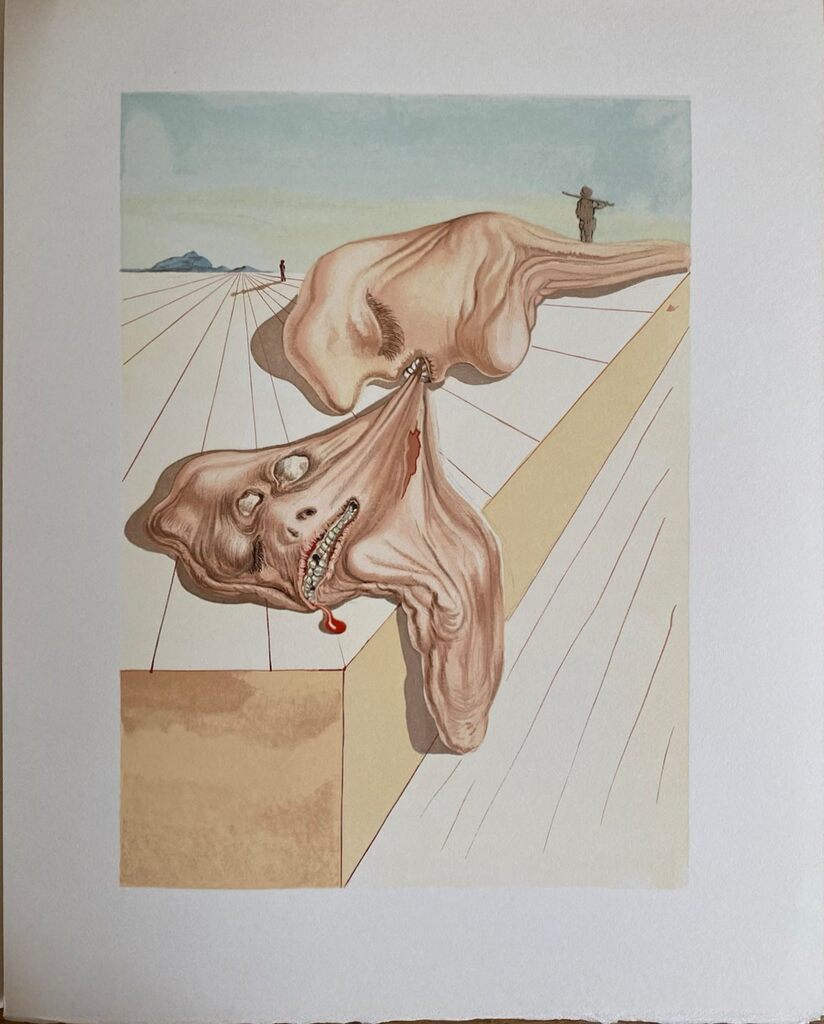 La Divine Comédie - Enfer 30 - Les hommes qui s'entre-dévorent by Salvador Dalí, 1963