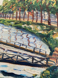 Péniches sur la rivière d'Élisée Maclet, vers 1950 (vue 4)