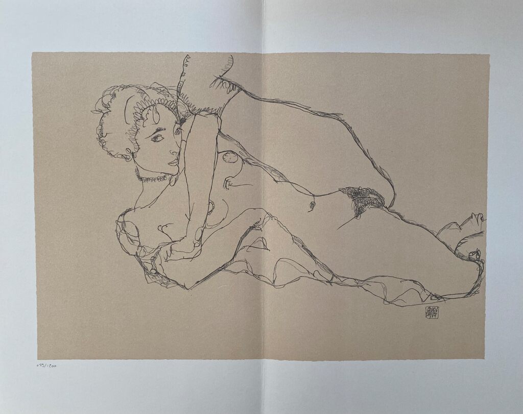 Reclining Nude, Left Leg Raised d'Egon Schiele, 2007