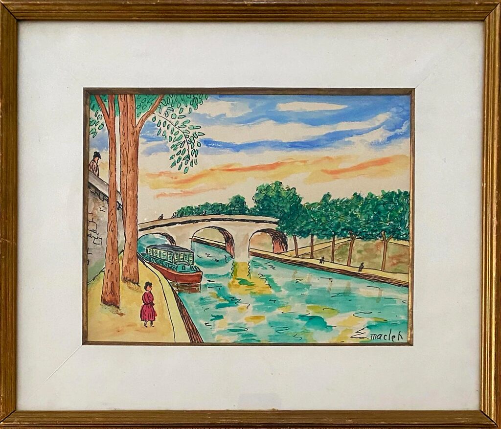 Bord de Seine, Paris by Élisée Maclet, c. 1950
